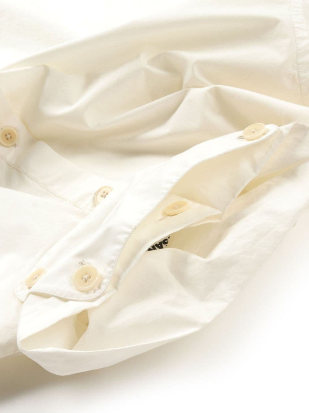 Pre-owned Jil Sander 2010s High-neck Poplin Shirt In White
