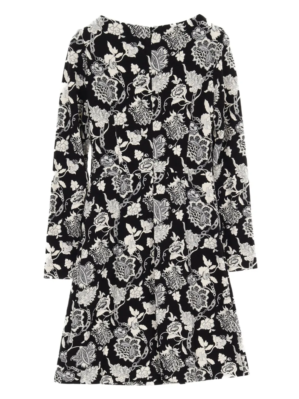 Pre-owned Etro 2000s Floral-print A-line Dress In Black