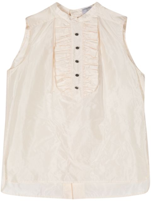 CHANEL 2006 ruffled silk-satin shirt Women