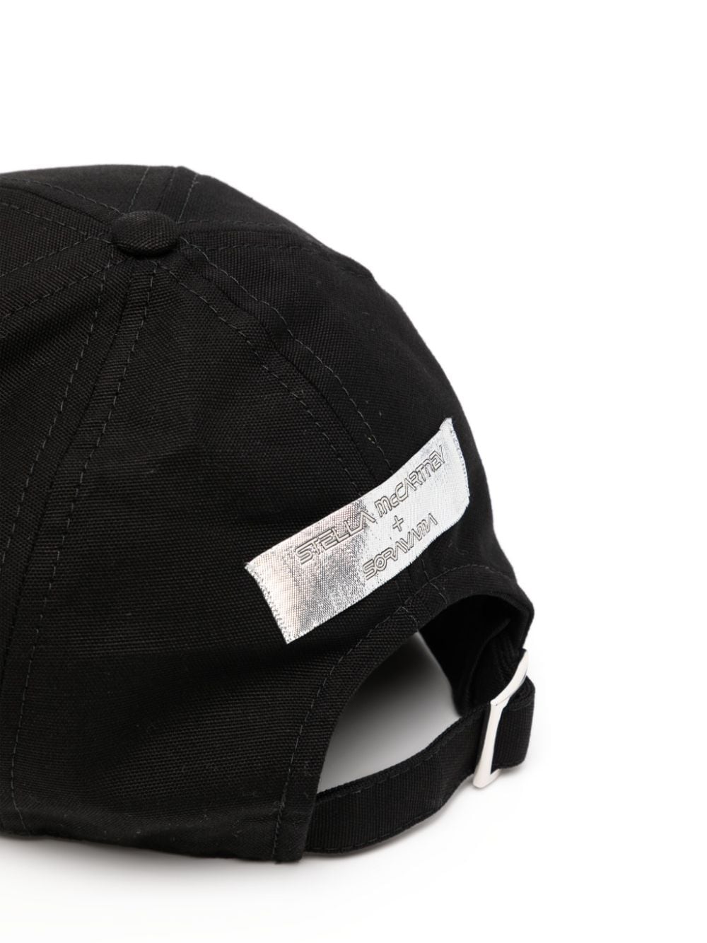 Shop Stella Mccartney X Sorayama Graphic-print Organic-cotton Cap In Black