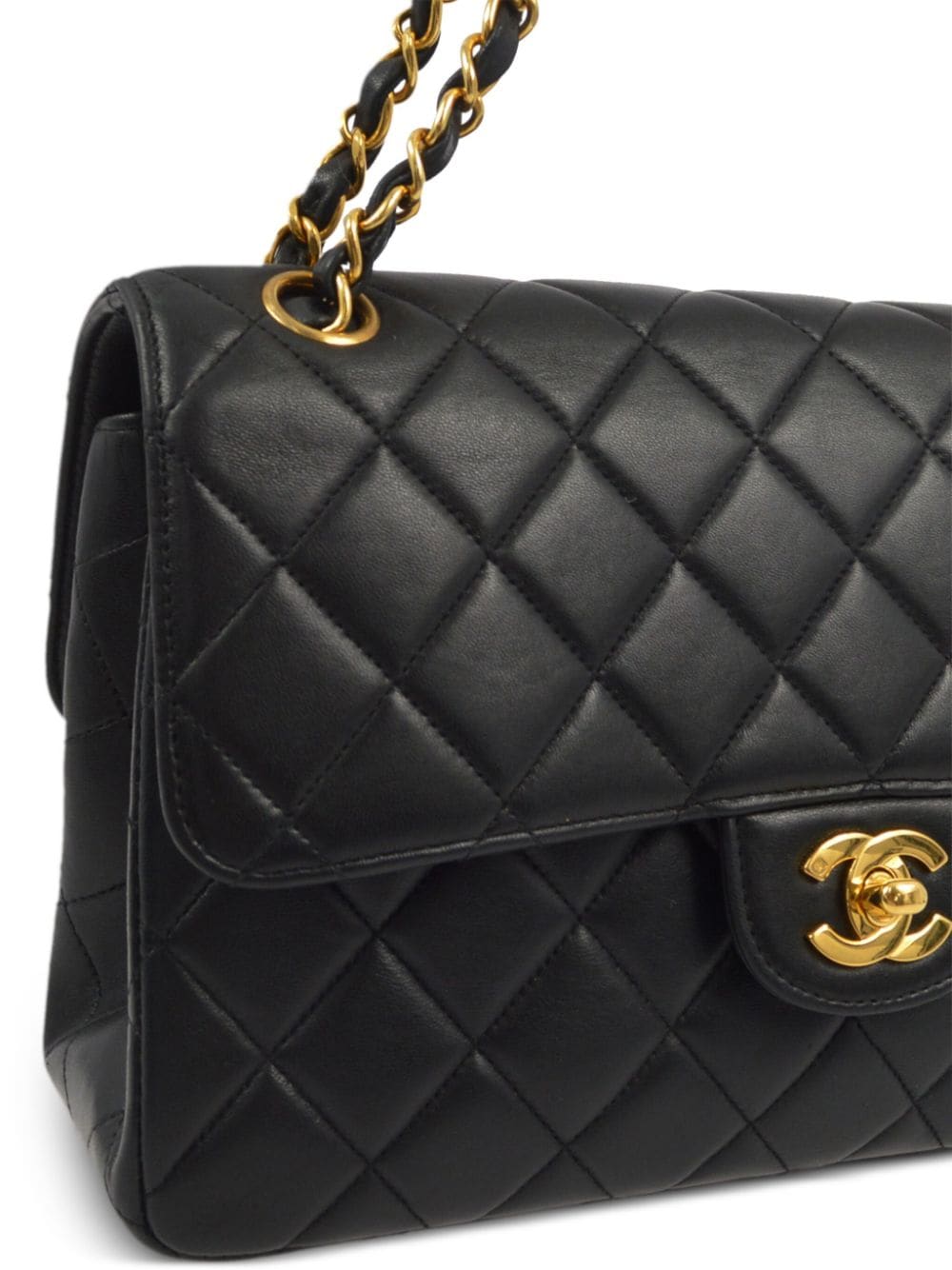 Pre-owned Chanel 1995 Double Sided Shoulder Bag In Black