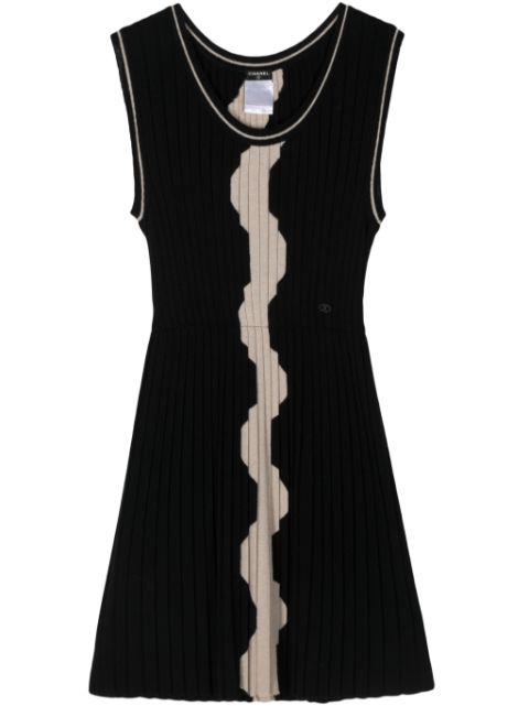 CHANEL 2000s pleated cashmere dress Women