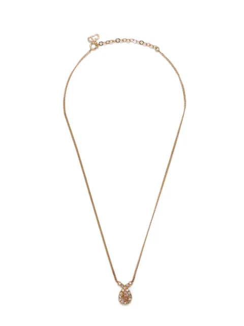 Christian Dior Pre-Owned rhinestone-embellished chain necklace
