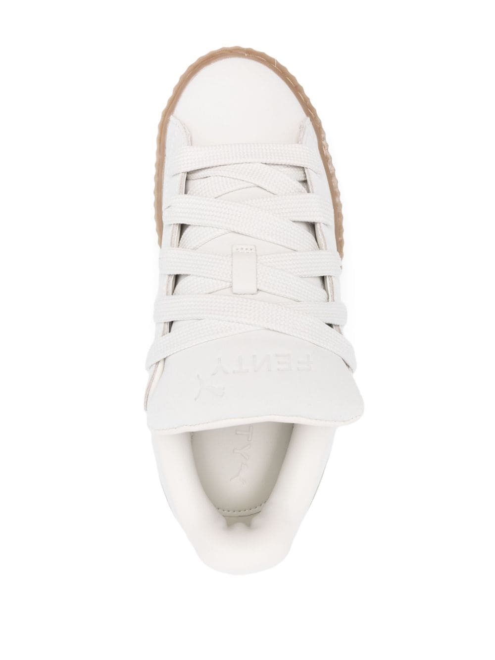 Shop Fenty X Puma Creeper Phatty Leather Sneakers In White