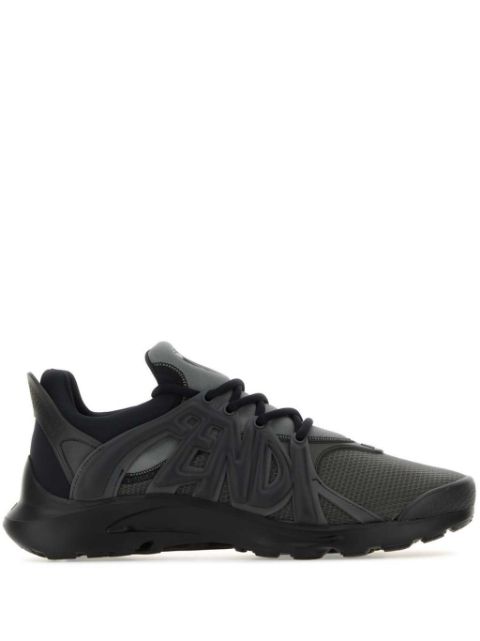 FENDI Tag lace-up panelled sneakers