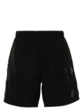 Alexander McQueen Varsity-print swim shorts - Black