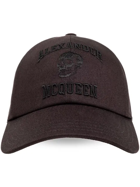Alexander McQueen gorra con logo bordado
