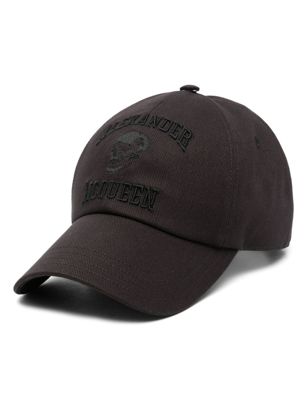 Alexander McQueen logo-embroidered cap - Braun