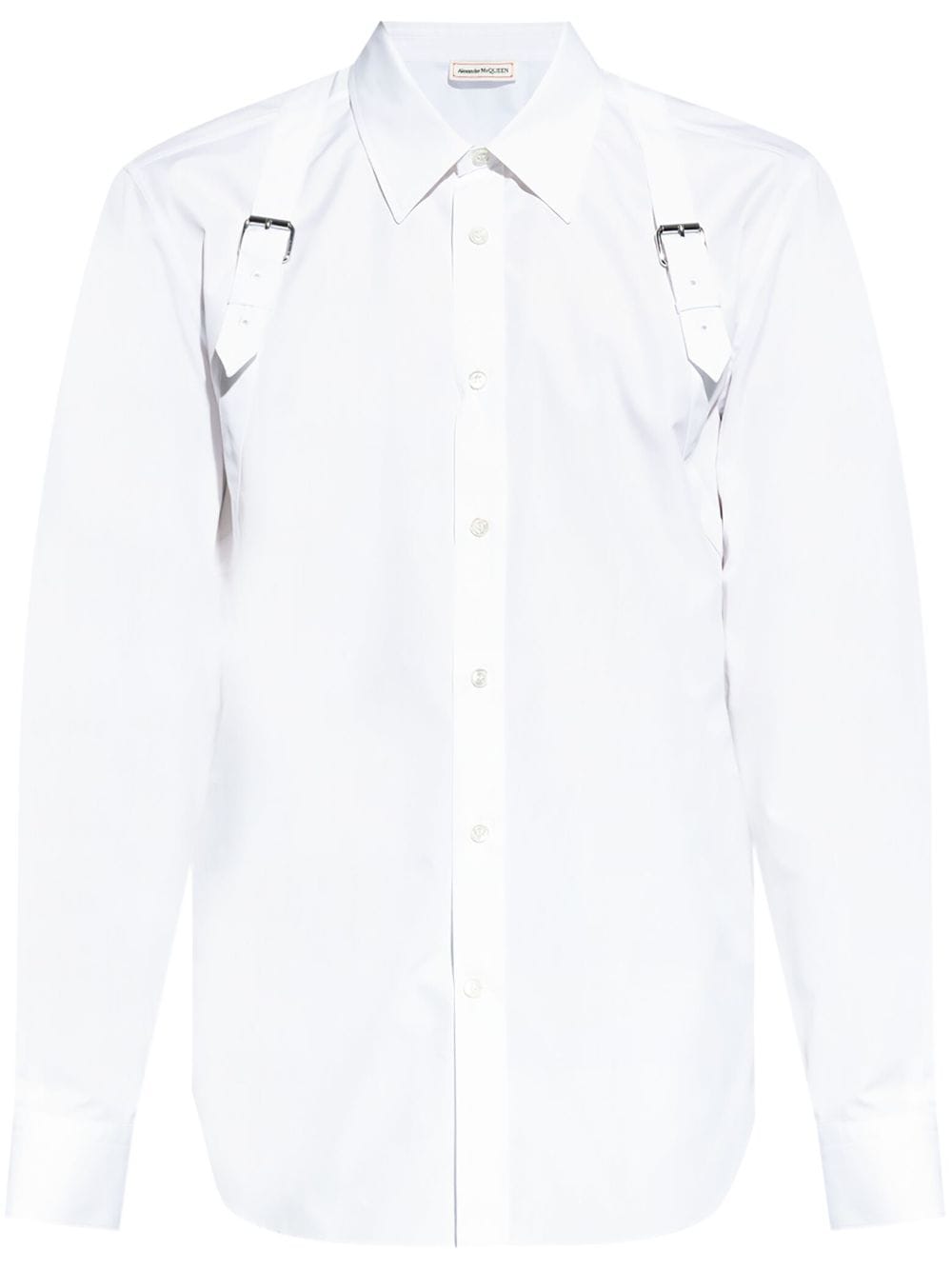 Alexander McQueen Popeline overhemd met gespdetail Wit