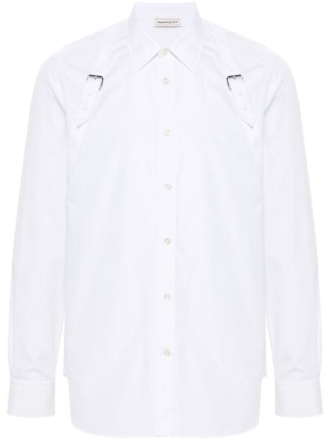 Alexander McQueen buckle-detail poplin shirt Men