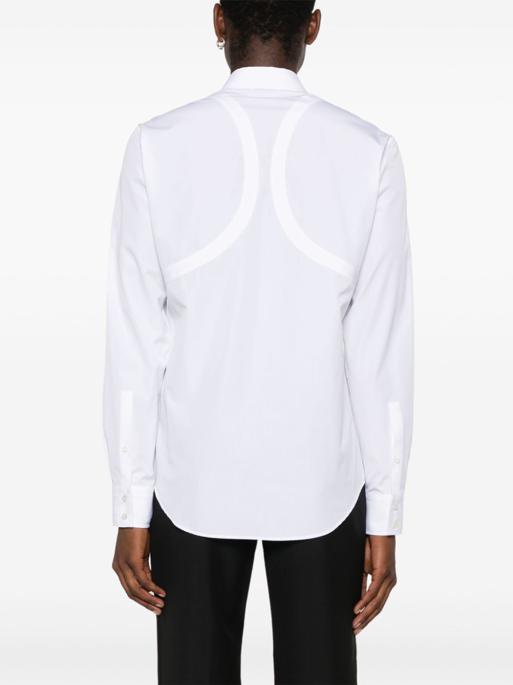 Alexander McQueen buckle-detail poplin shirt Men