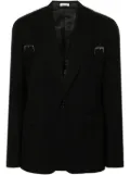 Alexander McQueen harness single-breasted blazer - Black