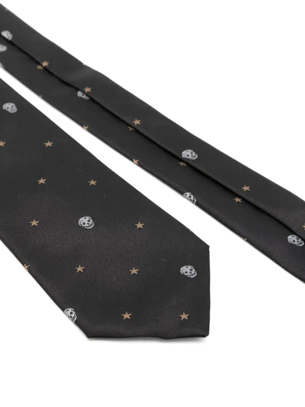 Alexander McQueen skull motif Tie Black FARFETCH BE