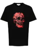 Alexander McQueen Wax Flower Skull T-shirt - Black