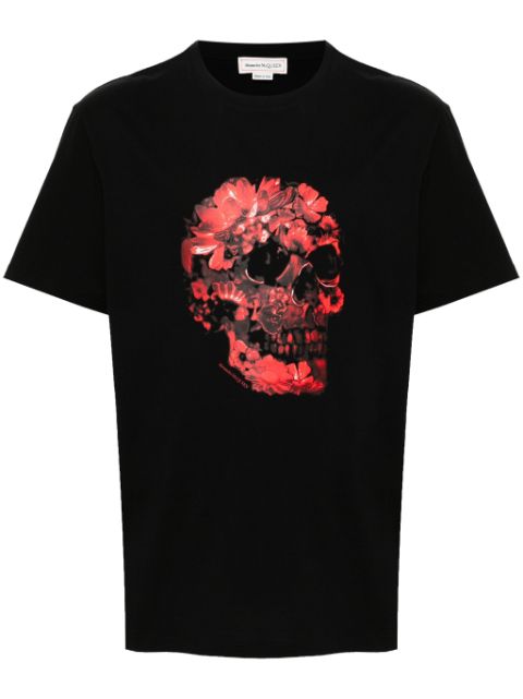 Alexander McQueen Wax Flower Skull T-shirt