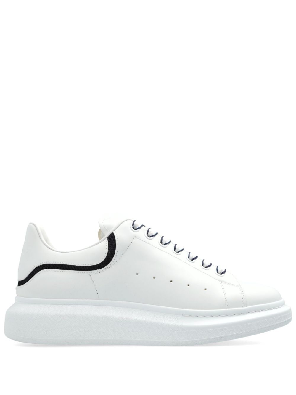 Alexander Mcqueen Oversized Lace-up Leather Sneakers In White