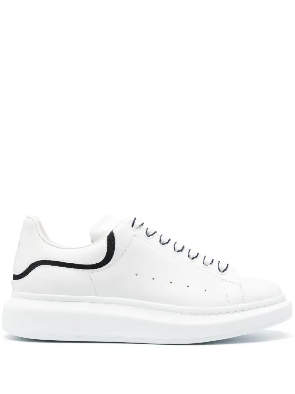 Alexander McQueen Oversized lace up Leather Sneakers White FARFETCH BE