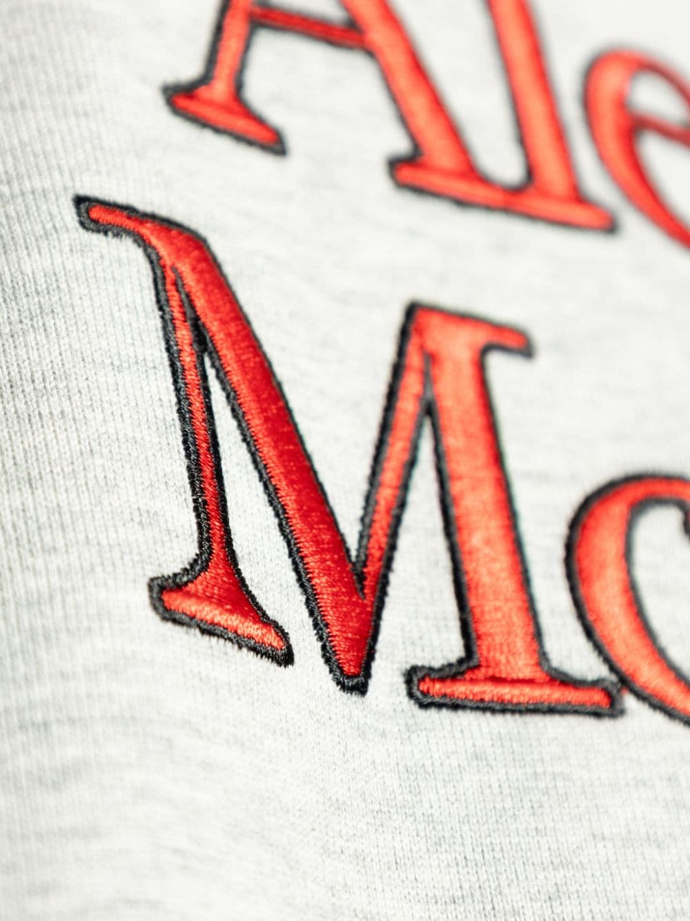 Shop Alexander Mcqueen Logo-print Cotton T-shirt In Grey