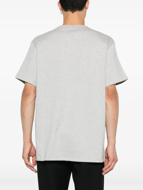 Alexander McQueen logo-embroidered T-shirt | Grey | FARFETCH
