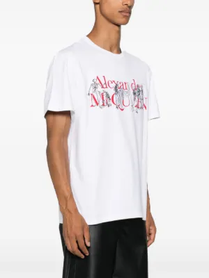 Alexander McQueen Tailor Skeleton-logo T-shirt | White | FARFETCH