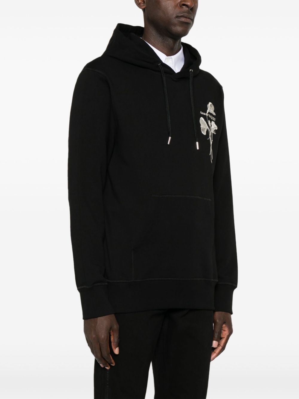 Alexander McQueen logo-embroidered hoodie Men