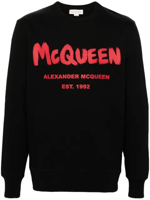 Alexander McQueen logo-print cotton sweatshirt Men