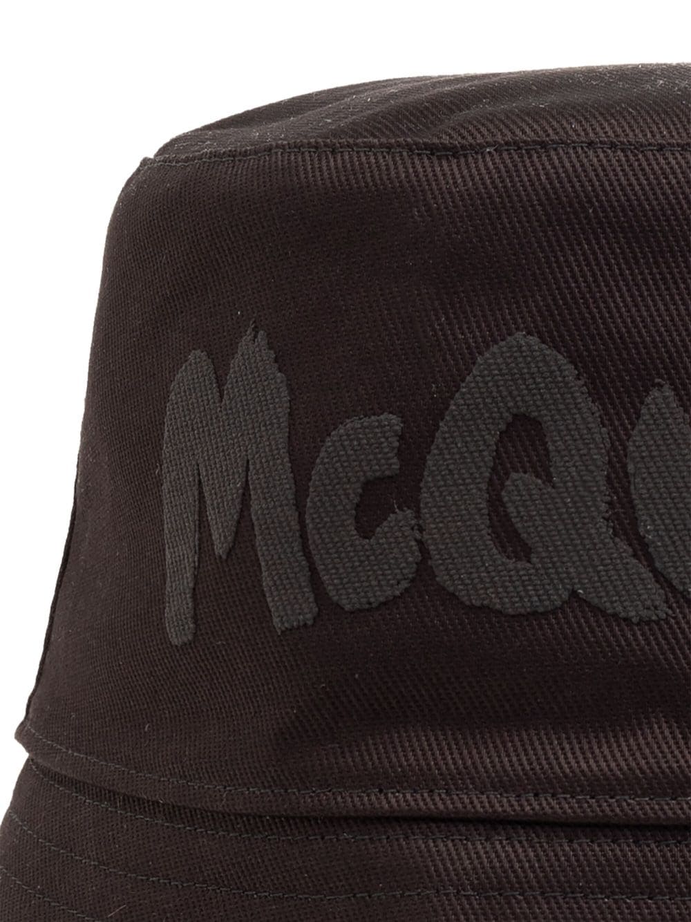 Shop Alexander Mcqueen Logo-print Bucket Hat In Brown