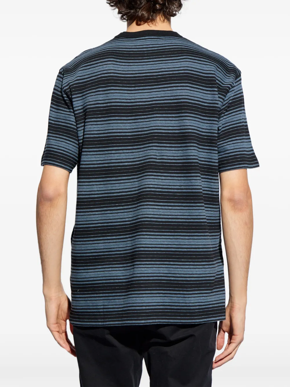 Shop Norse Projects Striped Cotton T-shirt In Blau