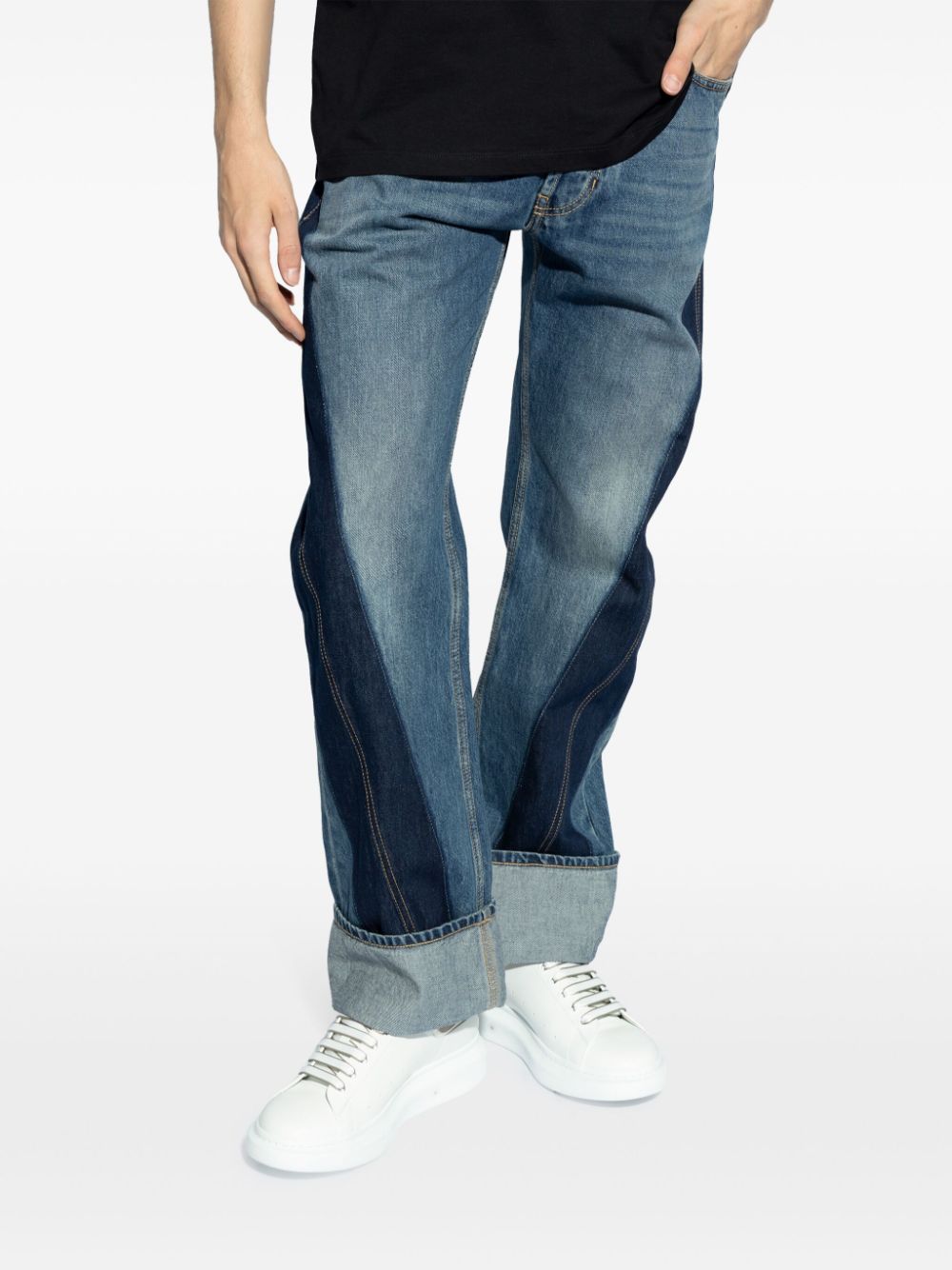 TWISTED STRAIGHT-LEG JEANS