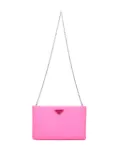 Prada Pre-Owned triangle-logo two-way clutch bag - Pink