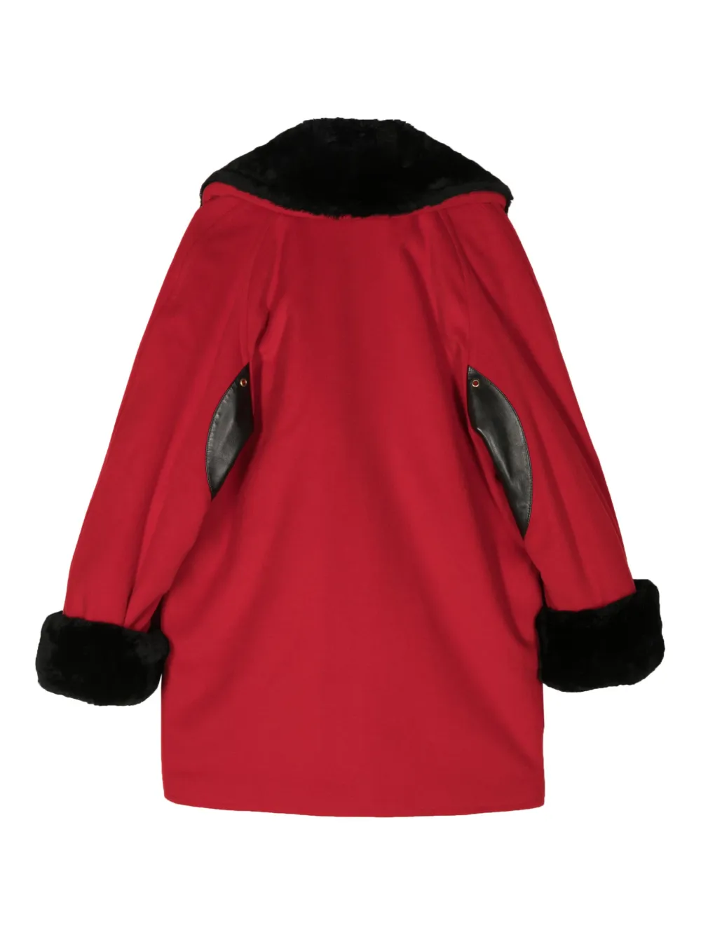 Christian Dior Pre-Owned double-breasted fur long coat - Rood