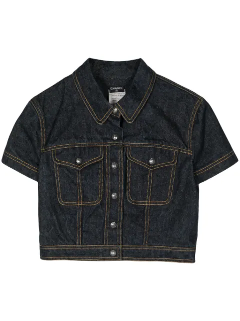 CHANEL 1997 cropped denim shirt Women
