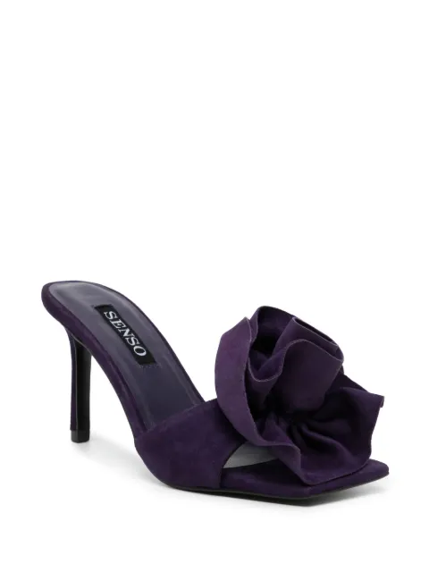 Senso Harlow 85mm floral-appliqué sandals HARLOWAUBERGINE - 1
