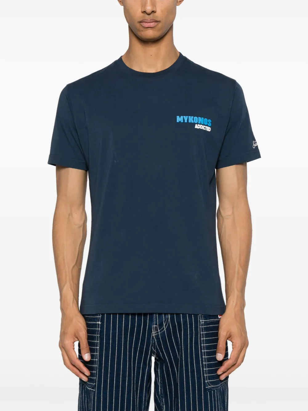 Shop Mc2 Saint Barth Mykonos Add 61 T-shirt In Blau