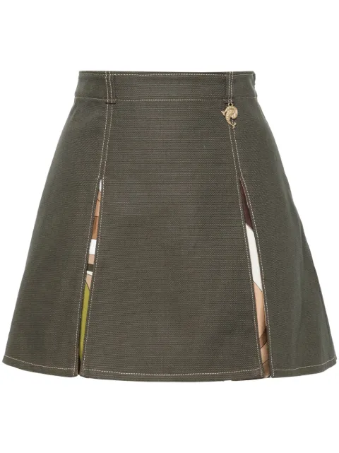 PUCCI box-pleated twill miniskirt