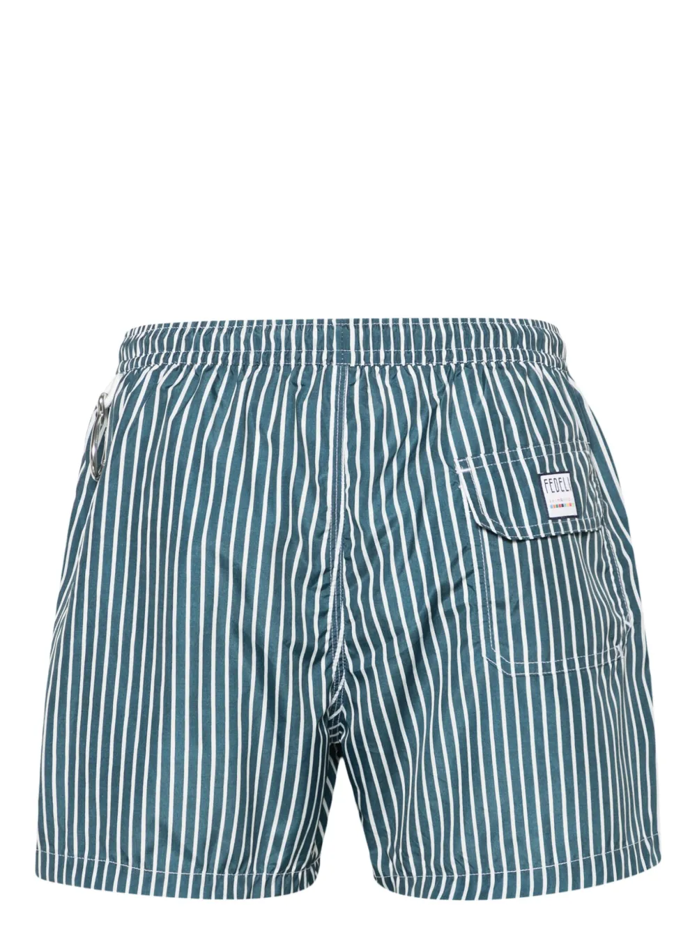 Fedeli Madeira riga-pattern swim shorts - Blauw