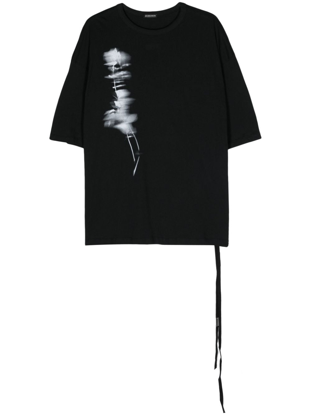 Ann Demeulemeester Dieter Floral-print Cotton T-shirt In Black