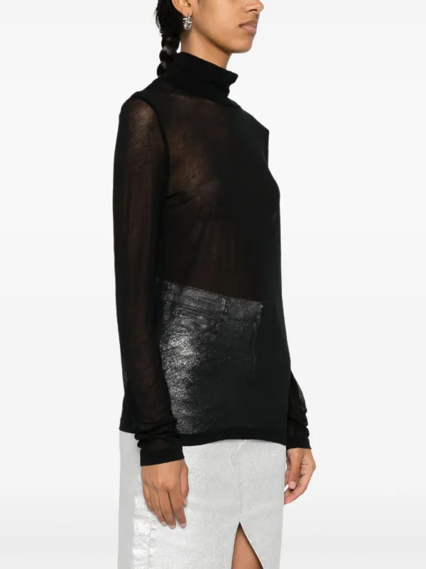 Helmut Lang タートルネック ロングTシャツ | ブラック | FARFETCH JP