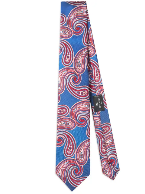 ETRO corbata de seda con motivo de cachemira en jacquard