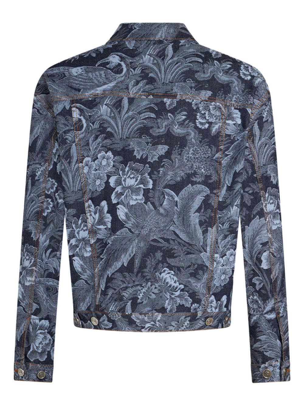 ETRO floral-jacquard denim jacket Men