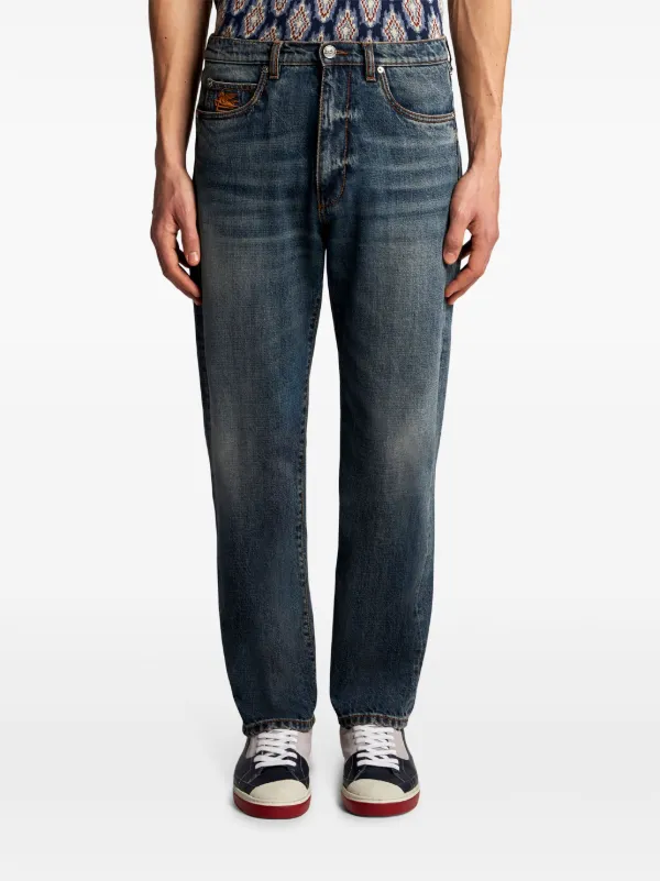 【関税込み】ETRO Straight-leg jeans ETRO mid-rise straight-leg Jeans | Blue | FARFETCH