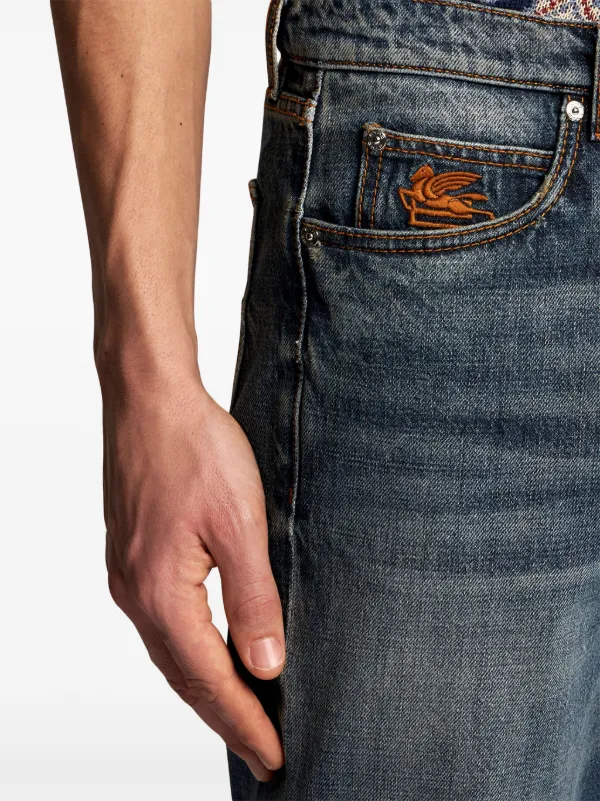 【関税込み】ETRO Straight-leg jeans ETRO mid-rise straight-leg Jeans | Blue | FARFETCH