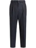 ETRO striped belted trousers - Blue