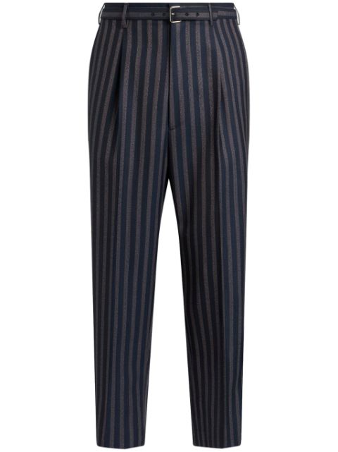 ETRO striped belted trousers