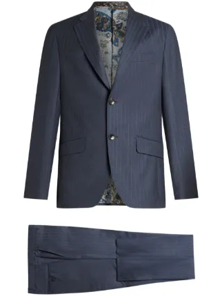 ETRO ストライプ ツーピース スーツ | ブルー | FARFETCH JP
