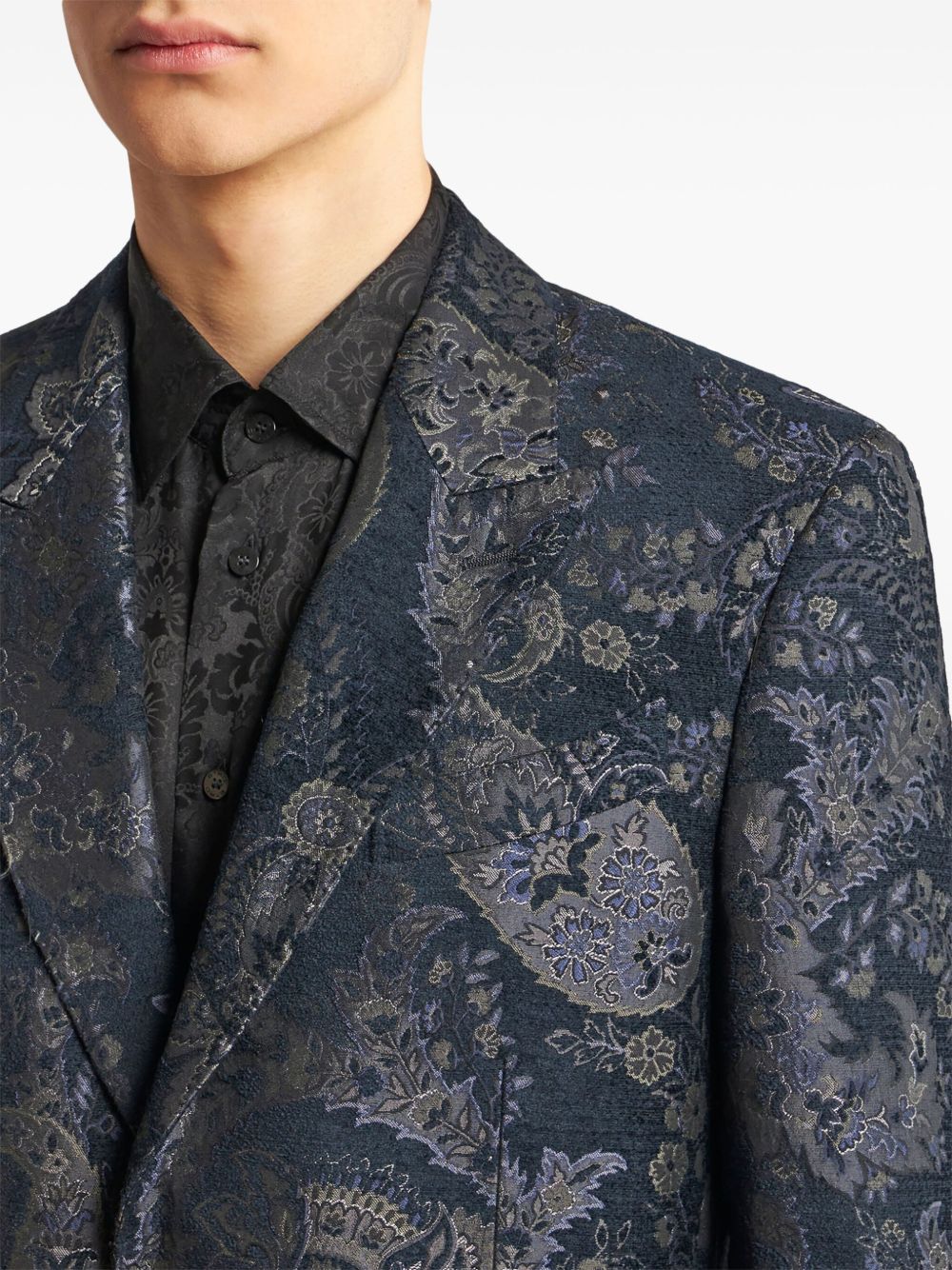 ETRO Blazer met jacquard Blauw