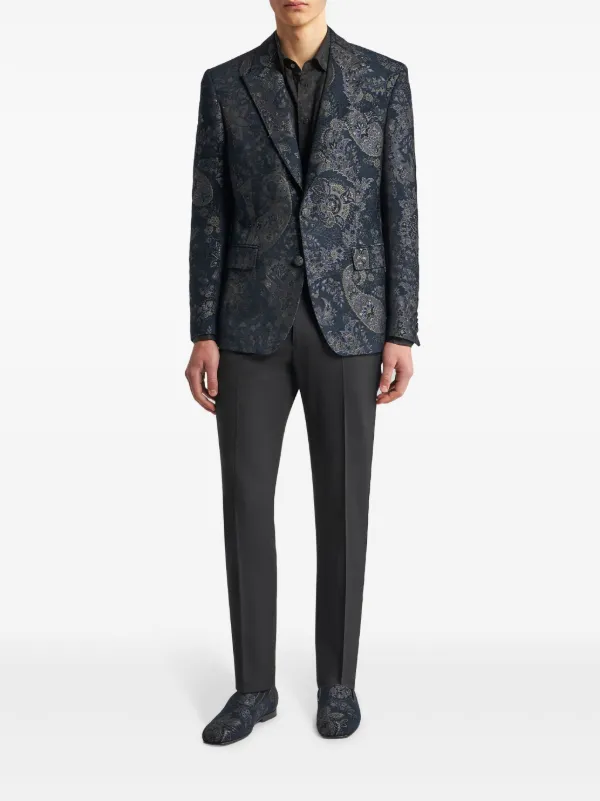 ETRO Paisley Jacquard Blazer | Blue | FARFETCH UK ETRO Paisley Jacquard Blazer | Blue | FARFETCH UK