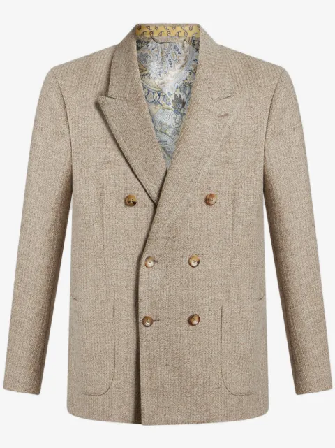 ETRO double-breasted peak-lapel blazer