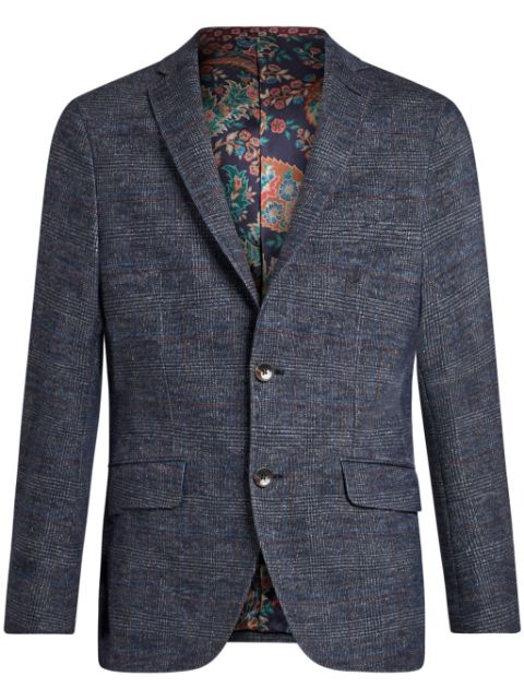 ETRO single-breasted checked blazer Men