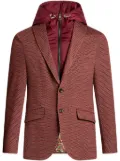 ETRO detachable-hood single-breasted blazer - Red